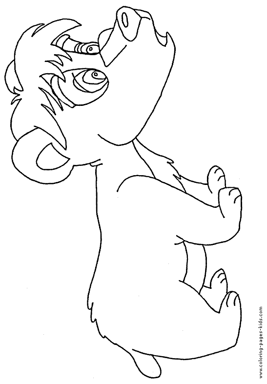 Bear cub coloring page