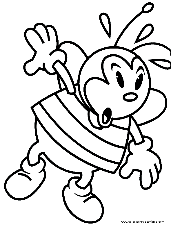coloring pages for kids animals. Bee Coloring pages