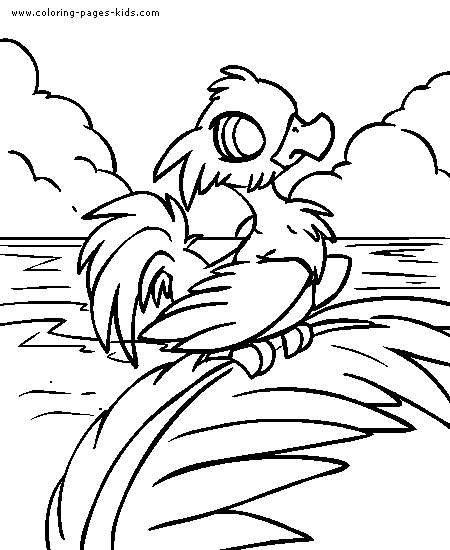 Free Coloring Pages Beach. Birds Coloring pages
