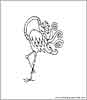 Exotic bird coloring page for kids