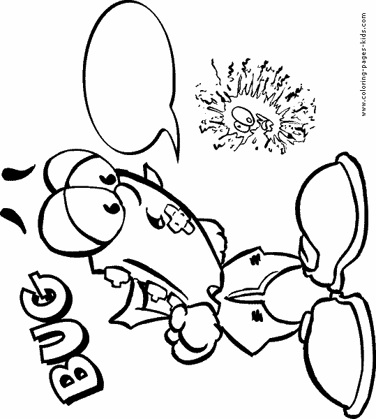 Talking Bug cartoon coloring page