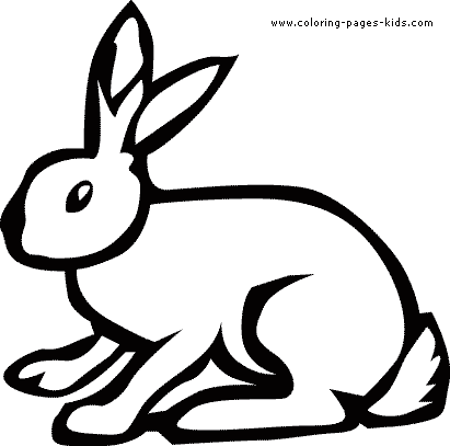 Bunny sideview coloring printable for kids