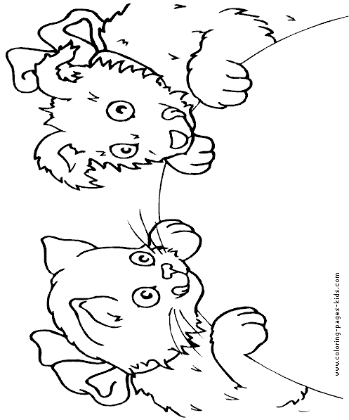 Download free printable Animal Coloring pages. Cats Coloring pages