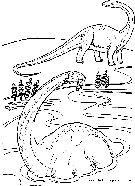 Apatosaurus Dinosaur color page