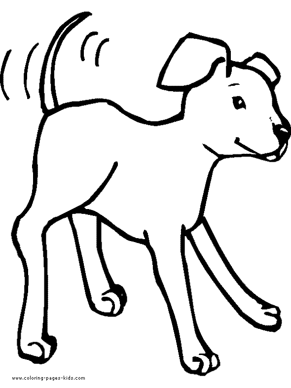 animal pictures for coloring. Happy puppy color page, animal
