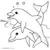 Dolphins coloring pages for kids