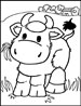 cows coloring page sheet picture