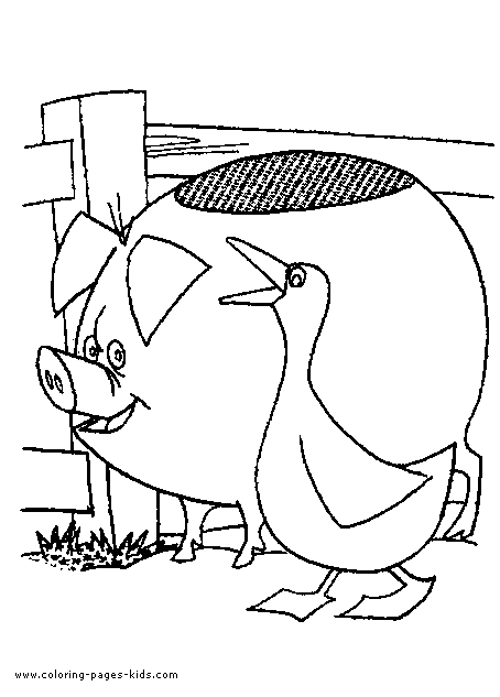 Pig color page, animal coloring pages, color plate, coloring sheet,printable coloring picture