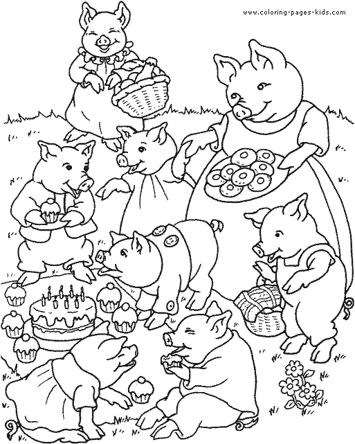 barnyard pigs coloring pages - photo #35