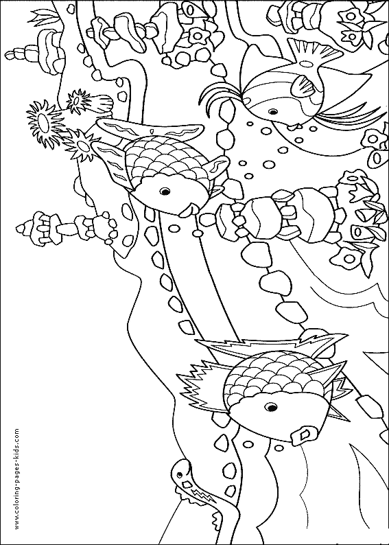 Coral reef Fish color page, animal coloring pages, color plate, coloring sheet,printable coloring picture