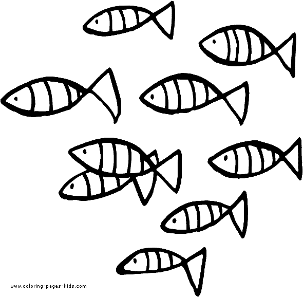 School of Fish color page