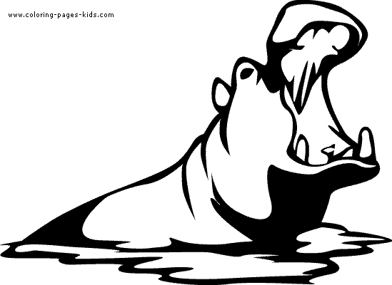 cartoon hippo coloring pages - photo #40