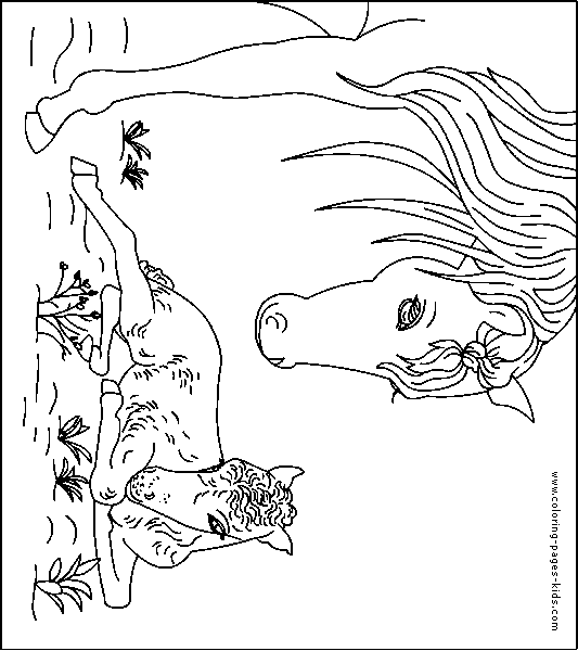 Printable Coloring Pages Horses. Horses Coloring pages