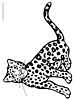 Cheetah cup coloring page