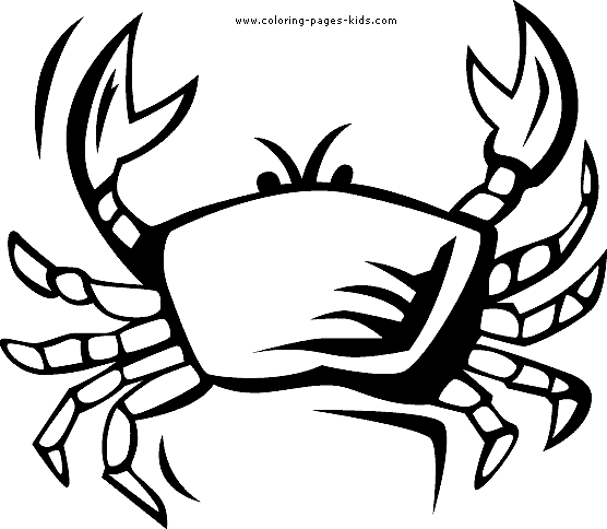 crab  ocean animal coloring pages, color plate, coloring sheet,printable coloring picture