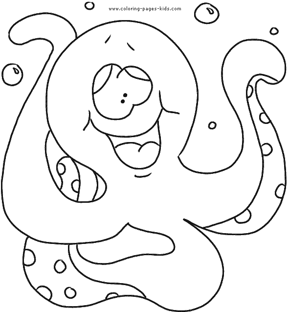 Octopus color page, animal coloring pages, color plate, coloring sheet,printable coloring picture