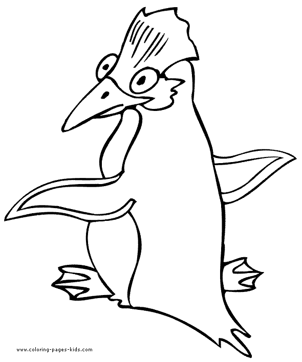 Penguin color page