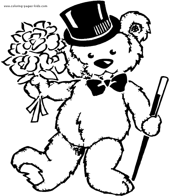 Teddy bear coloring pages, color plate, coloring sheet,printable coloring picture