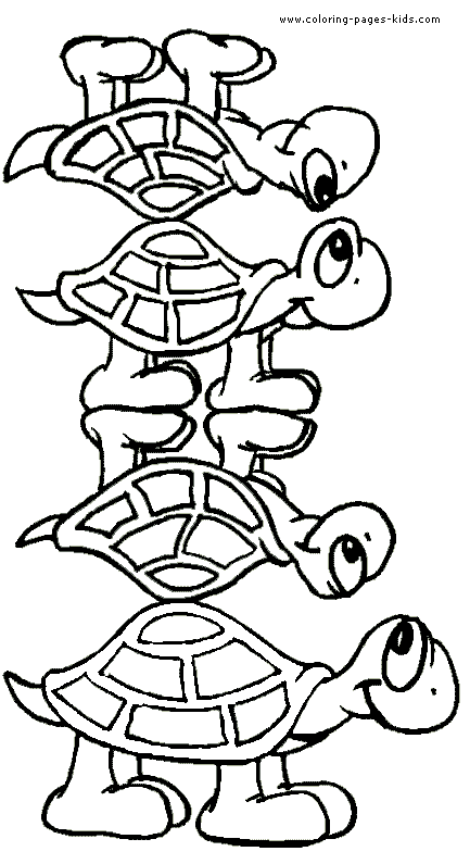 Turtle coloring pages, color plate, coloring sheet,printable coloring picture