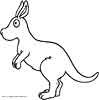 Kangaroo coloring pages, zoo coloring page color plate