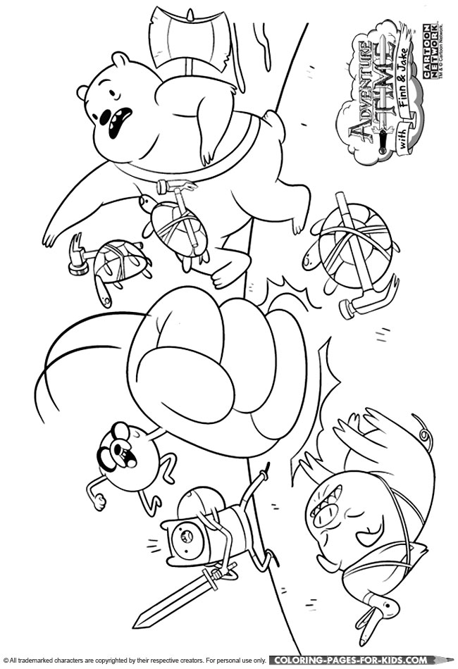 Adventure Time Coloring Page For Kids