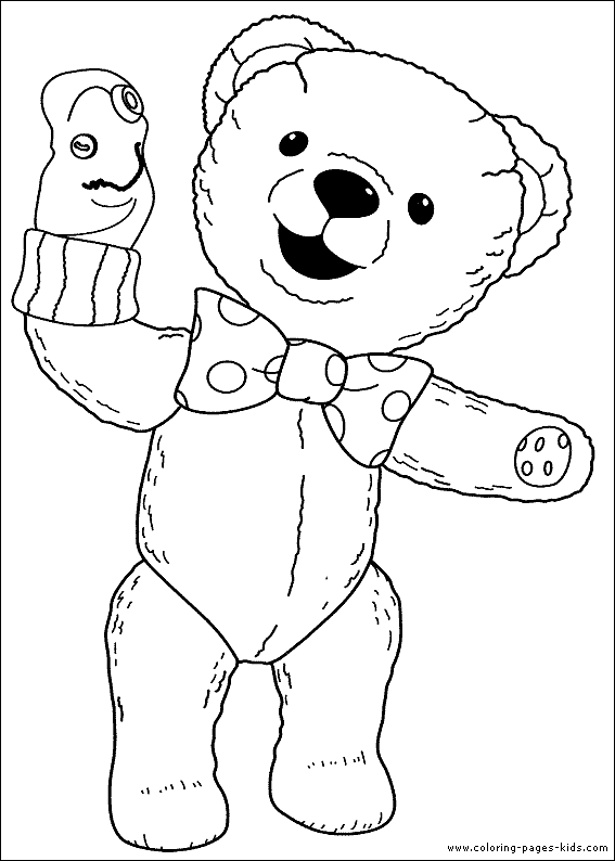 Andy Pandy color page cartoon characters coloring pages