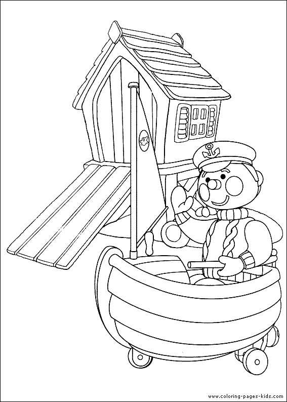 Andy Pandy color page cartoon characters coloring pages