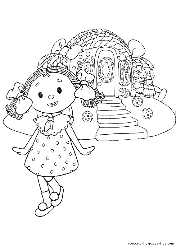 Andy Pandy color page cartoon characters coloring pages