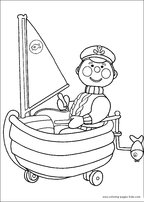 Sailor Andy Pandy color page cartoon characters coloring pages