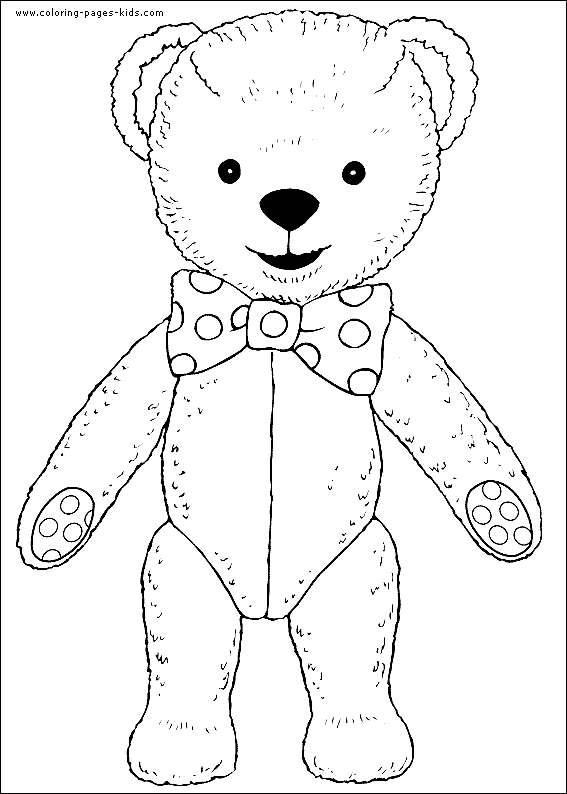 Bear Andy Pandy color page cartoon characters coloring pages