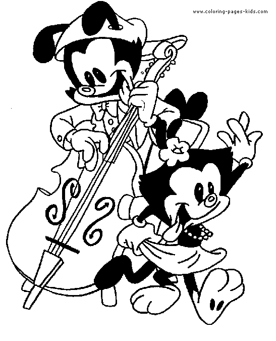 Animaniacs color page cartoon characters coloring pages