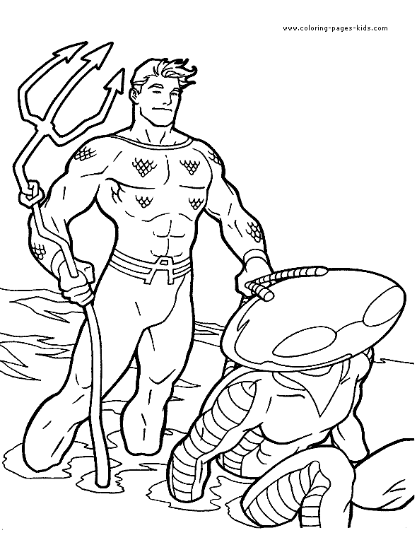 Aquaman color page, cartoon characters coloring pages, color plate, coloring sheet,printable coloring picture