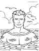 Aquaman coloring page, color page, cartoon coloring pages picture print