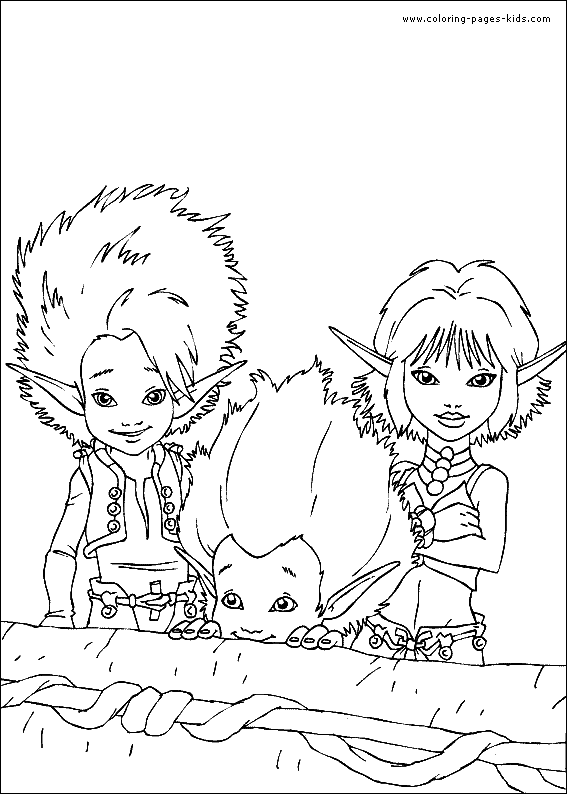 Arthur and the Minimoys color page cartoon characters coloring pages