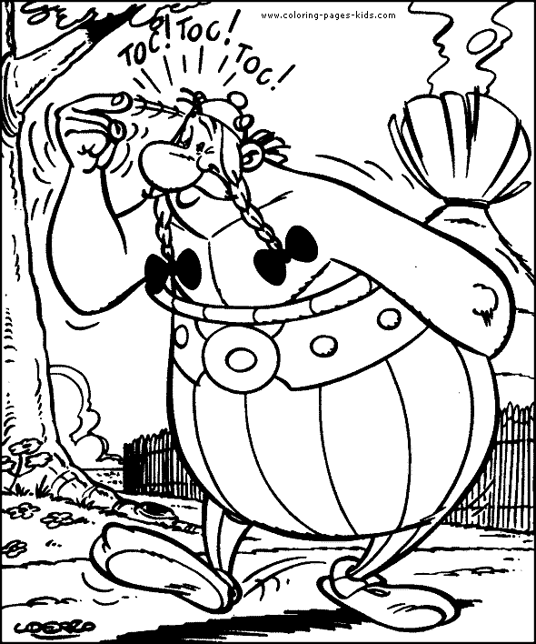 Obelix color page, Asterix and Obelix cartoon characters coloring pages, color plate, coloring sheet,printable coloring picture