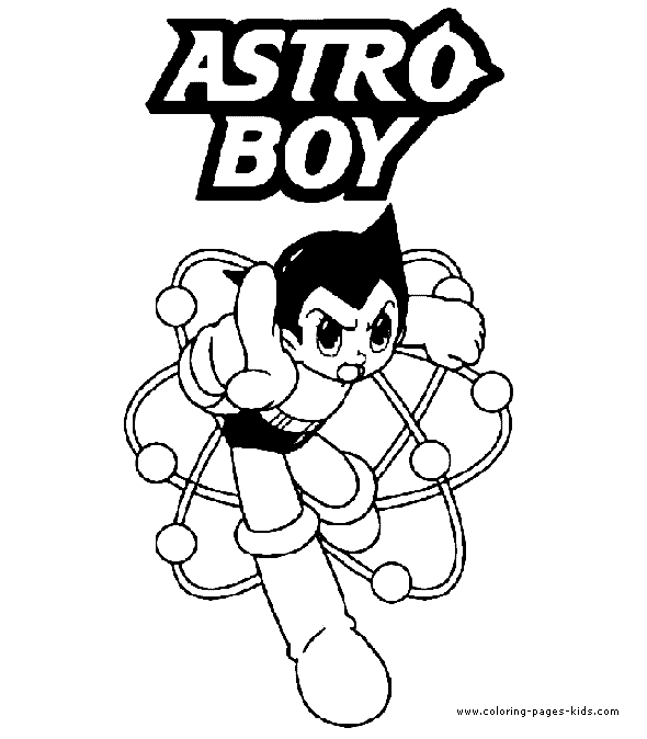 Astro Boy color page - Coloring pages for kids - Cartoon characters