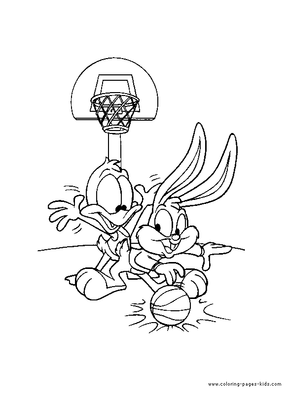 Bugs & Daffy  Baby Looney Tunes color page cartoon characters coloring pages, color plate, coloring sheet,printable coloring picture
