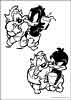 Baby Looney Tunes color page, cartoon coloring pages picture print