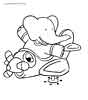 Babar color page, cartoon coloring pages picture print