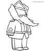 Babar color page, cartoon coloring pages picture print