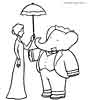 Babar color page, cartoon coloring pages picture print