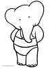 Babar color page, cartoon coloring pages picture print