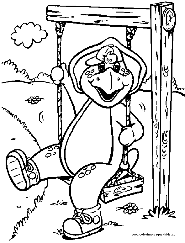 Barney color page cartoon characters coloring pages, color plate, coloring sheet,printable coloring picture