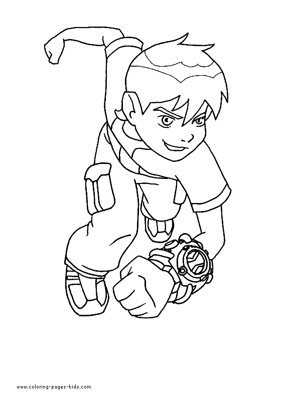 Ben 10 color page cartoon characters coloring pages, color plate, coloring sheet,printable coloring picture