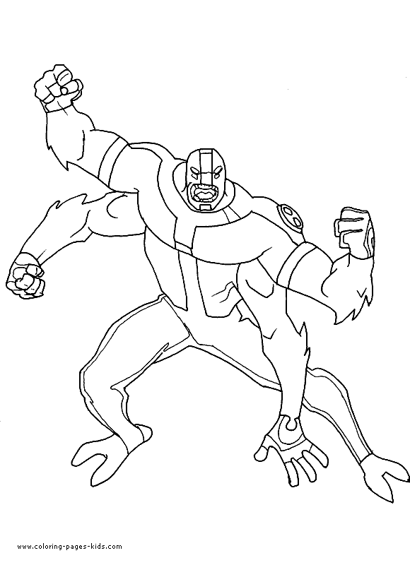 Ben 10 coloring page of Four Arms.