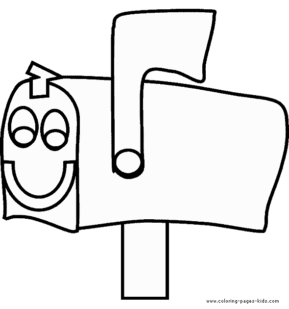 mailbox coloring pages for kids - photo #2