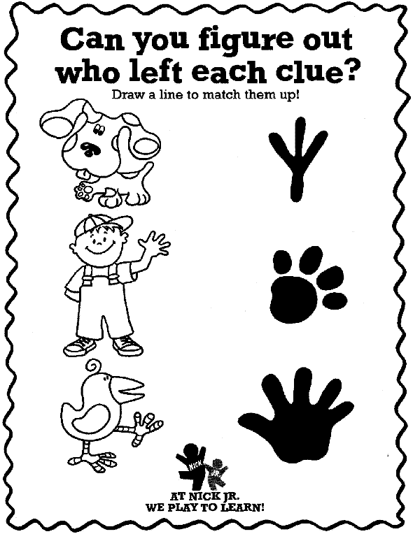 Blue's Clues color page