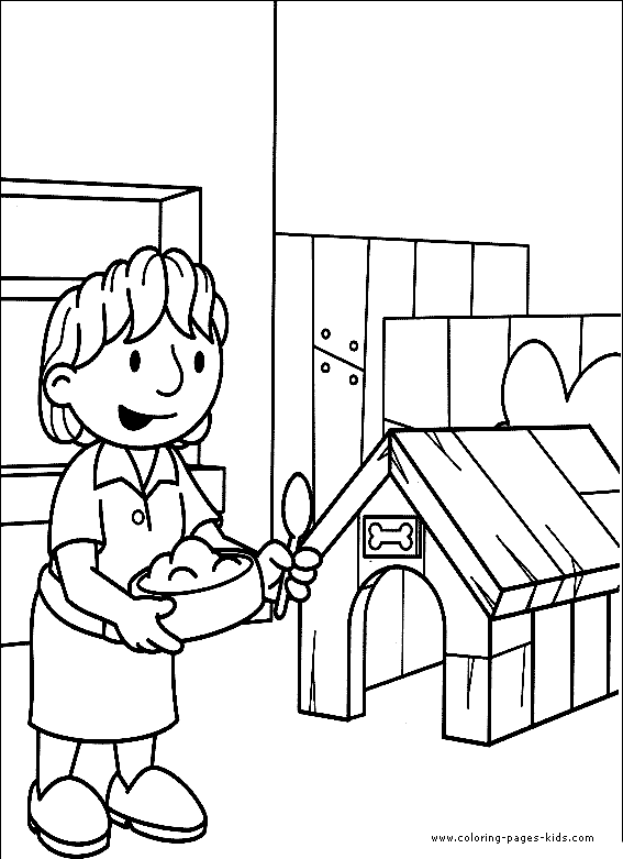 Bob the Builder color page cartoon characters coloring pages