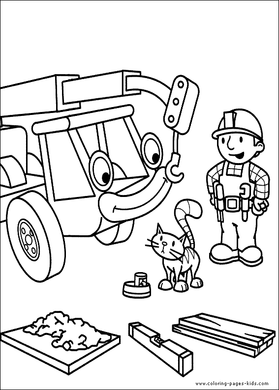 Bob the Builder color page cartoon characters coloring pages