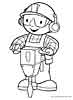 Bob the Builder color page, cartoon coloring pages picture print